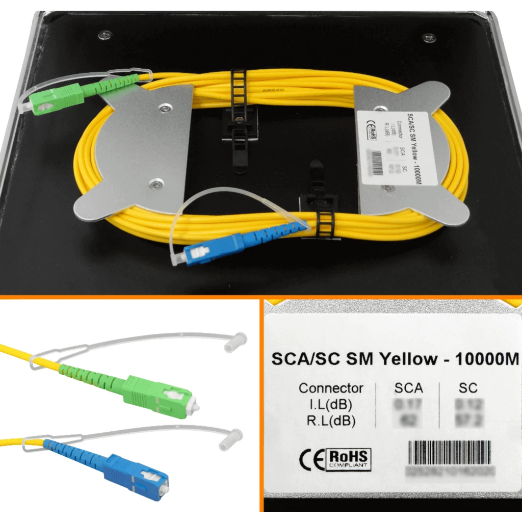 Imagen 2 de 10km 9/125 SC/APC-SC/UPC G652 Monomodo SM SX 10000mt Bobina Lanzamient
