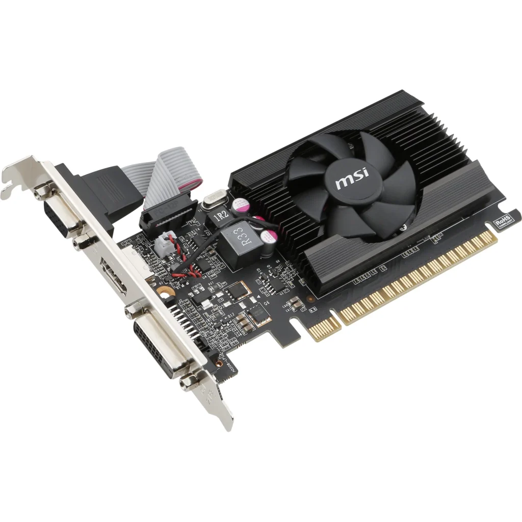 Imagen 2 de Tarjeta de Video MSI NVIDIA GF GT-710 2GB 64bit GDDR3 DVI HDMI VGA  Low Profile