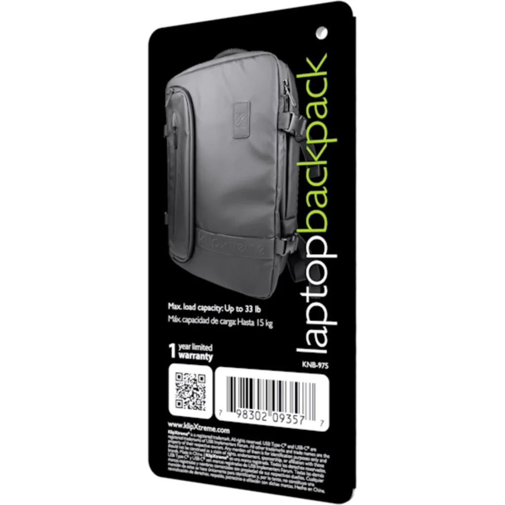 Imagen 17 de Klip Xtreme - Notebook carrying backpack - 15.6" - Polyester - Black - Vacuum pump