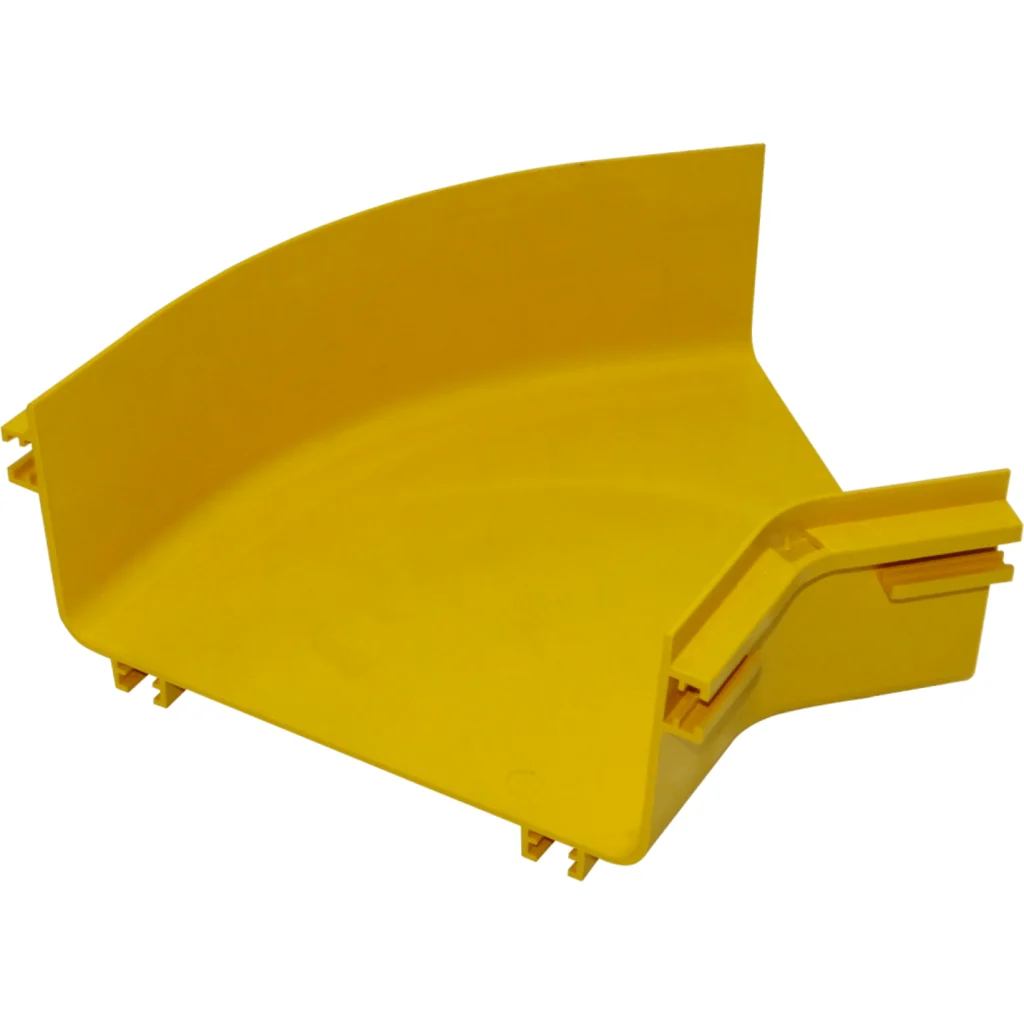 Imagen 2 de 240x100mm Angulo 45o Plano Amarilla PC+ABS LSZH Macho