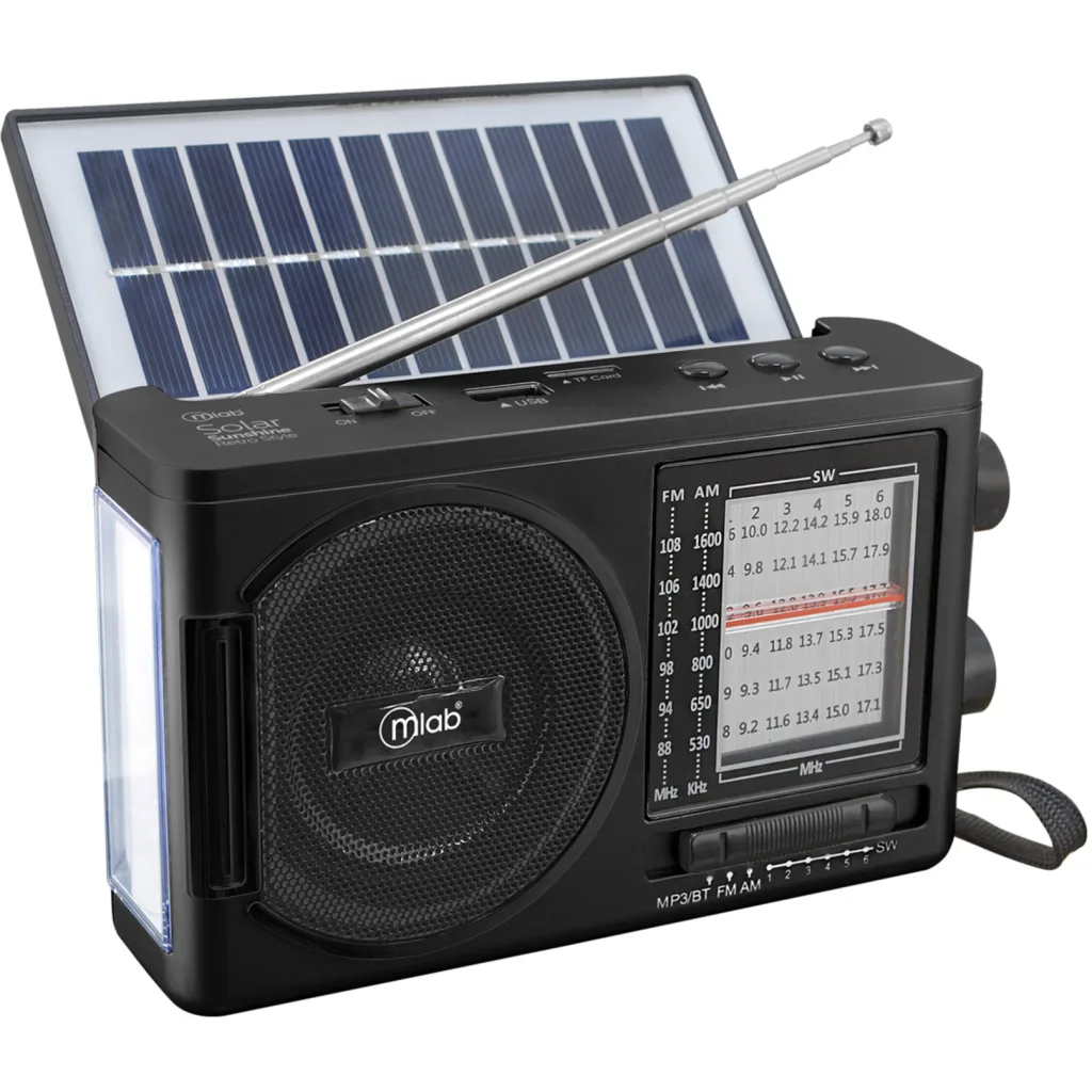 Imagen 2 de MLAB RADIO RETRO SOLAR SUNSHINE-LIGHT BLACK