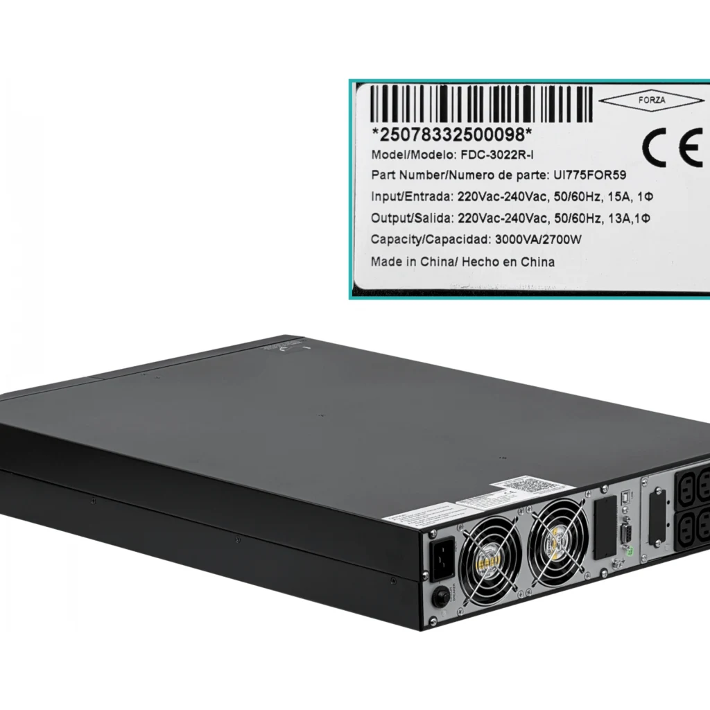 Imagen 6 de UPS Forza FDC-3022R-I 2700Watt 3000VA  Line interactive 24/7 AC220V