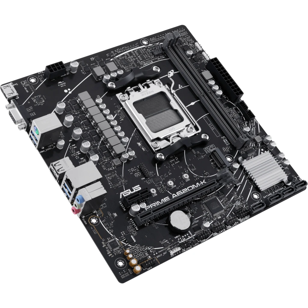 Imagen 3 de Tarjeta Made Asus PRIME A620M-K AMD AM5 2*DDR5 M.2 PS/2 HDMI VGA 4*USB3.2 mATX