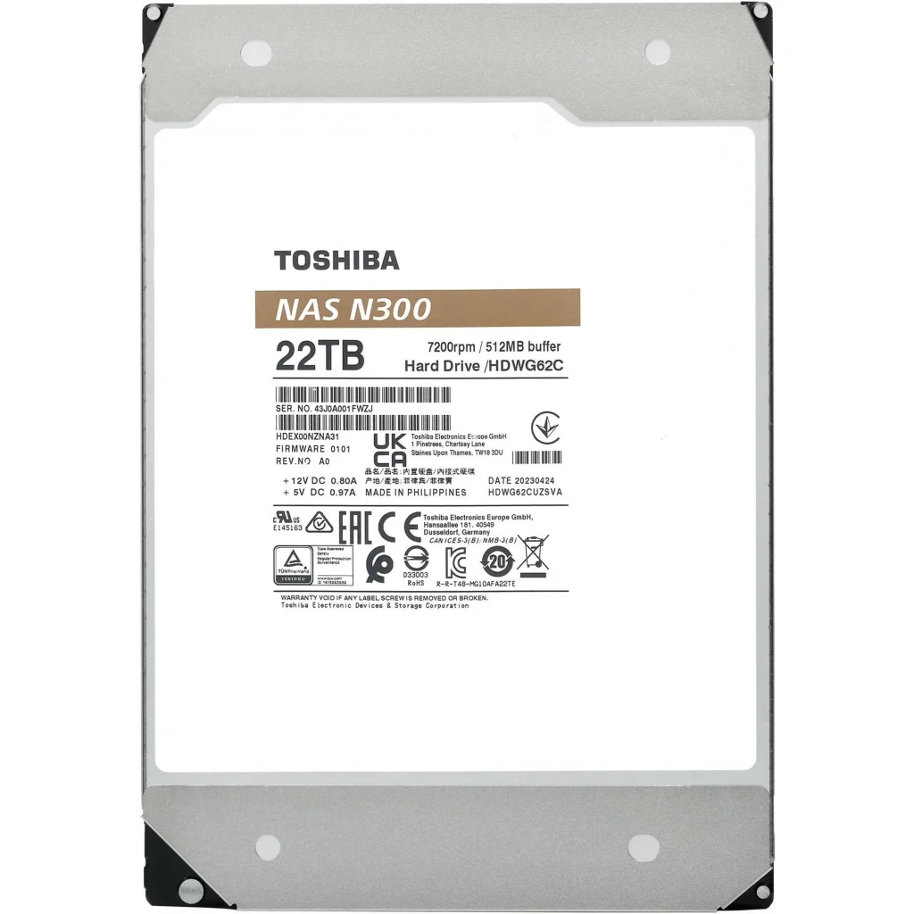 Imagen 2 de Disco Duro Toshiba Interno NAS N300 22TB