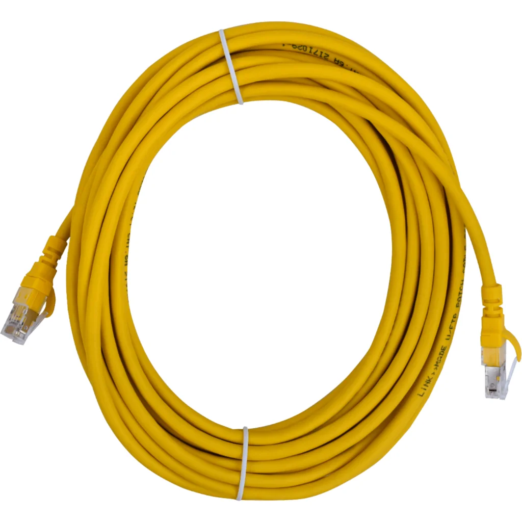 LINKMADE 7mt Cat6a U/FTP Amarillo LSZH Cable Patch Inyectado Multifil
