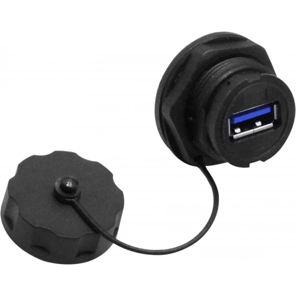 Imagen 1 de Industrial USB3.0 A-A USB-AH-AH Negro Plastico c/Tapa p/1pulg 25-27mm
