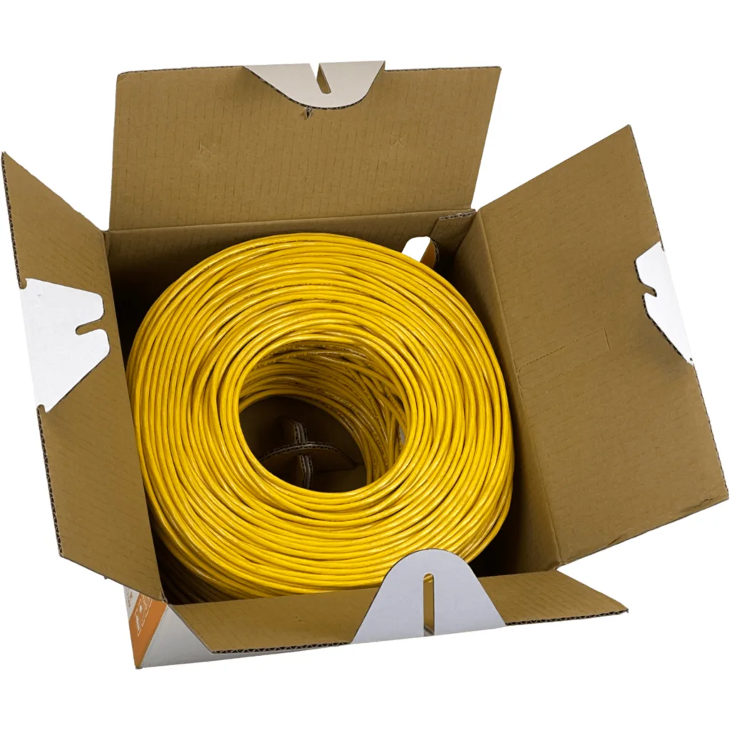 Cable Linkmade CAT6 UTP Unifilar Cobre Caja 305 MT Color Amarillo