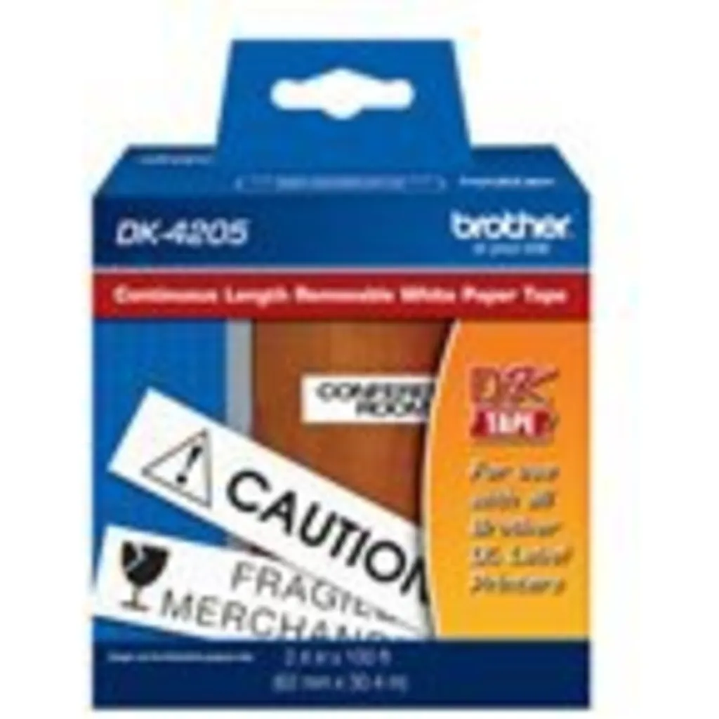 Imagen 1 de BROTHER CiNTA ROTULADORA DK-4205(6.2CMx30.48 METROS)