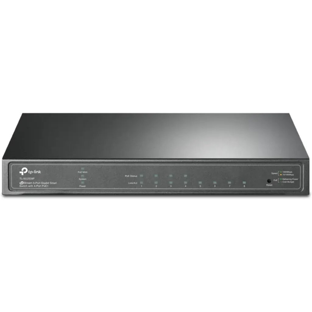 TL-SG2008P. Conmutador inteligente JetStream Gigabit de 8 puertos con 4 puertos PoE+