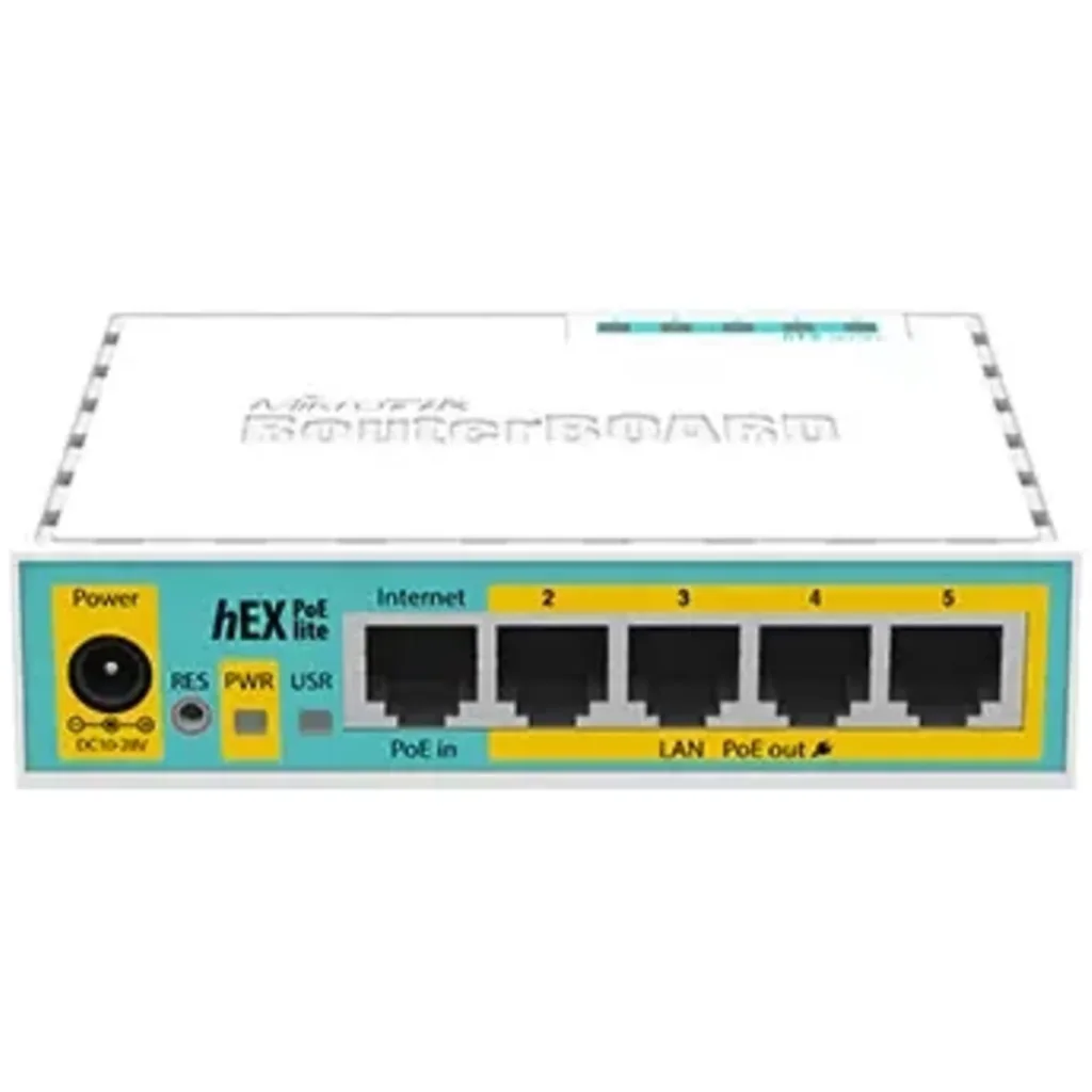 Router MikroTik hEX PoE lite RB750UPr2, 5 Puertos, PoE en 4*USB CPU 650MHz