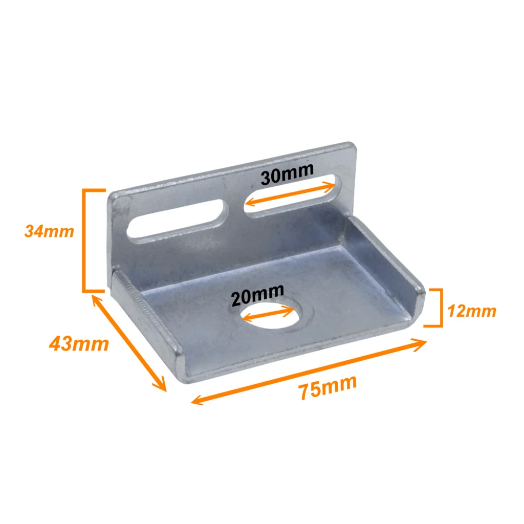 Imagen 2 de Metalica 75x44x35mm Pieza para Colgante M16 M8 Espesor-3mm