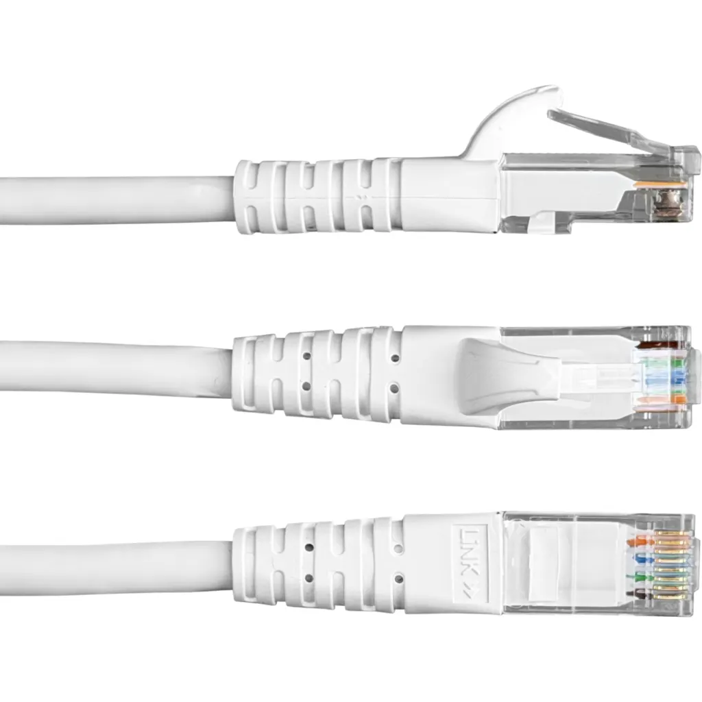 Cable de Red Linkmade Cat6 U/UTP LSZH Inyectado Multifilar 1mt BLANCO