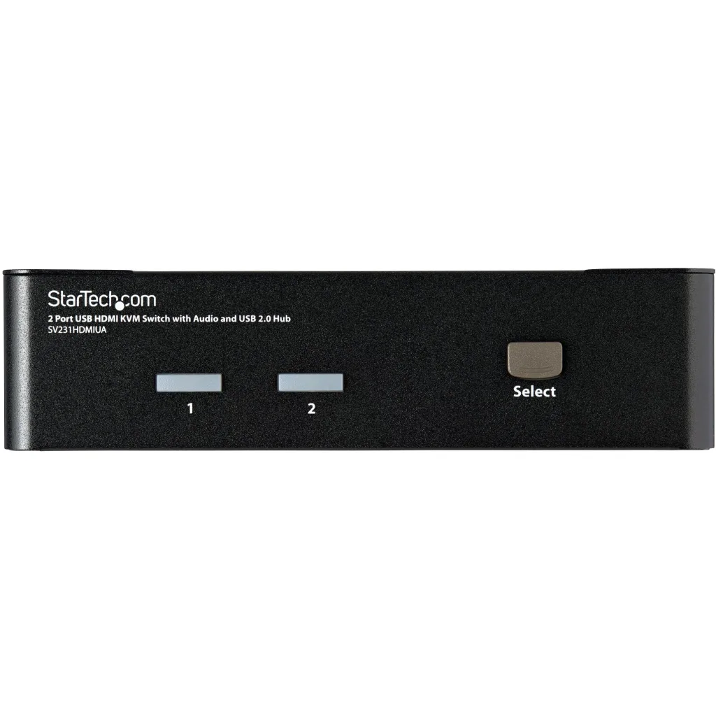 Imagen 2 de Conmutador Switch KVM 2 Port HDMI con Hub Conversor USB2.0 Audio 