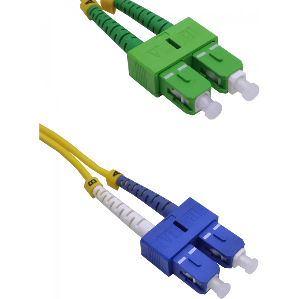 2mt SC/APC-SC/UPC MonoModo SM Duplex Jumper Cable Fibra 3mm