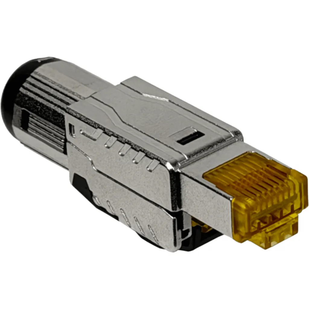 Imagen 4 de RJ45 Macho Blindado FTP Auto-Punchable Cat6 Unifilar Conector Metalico