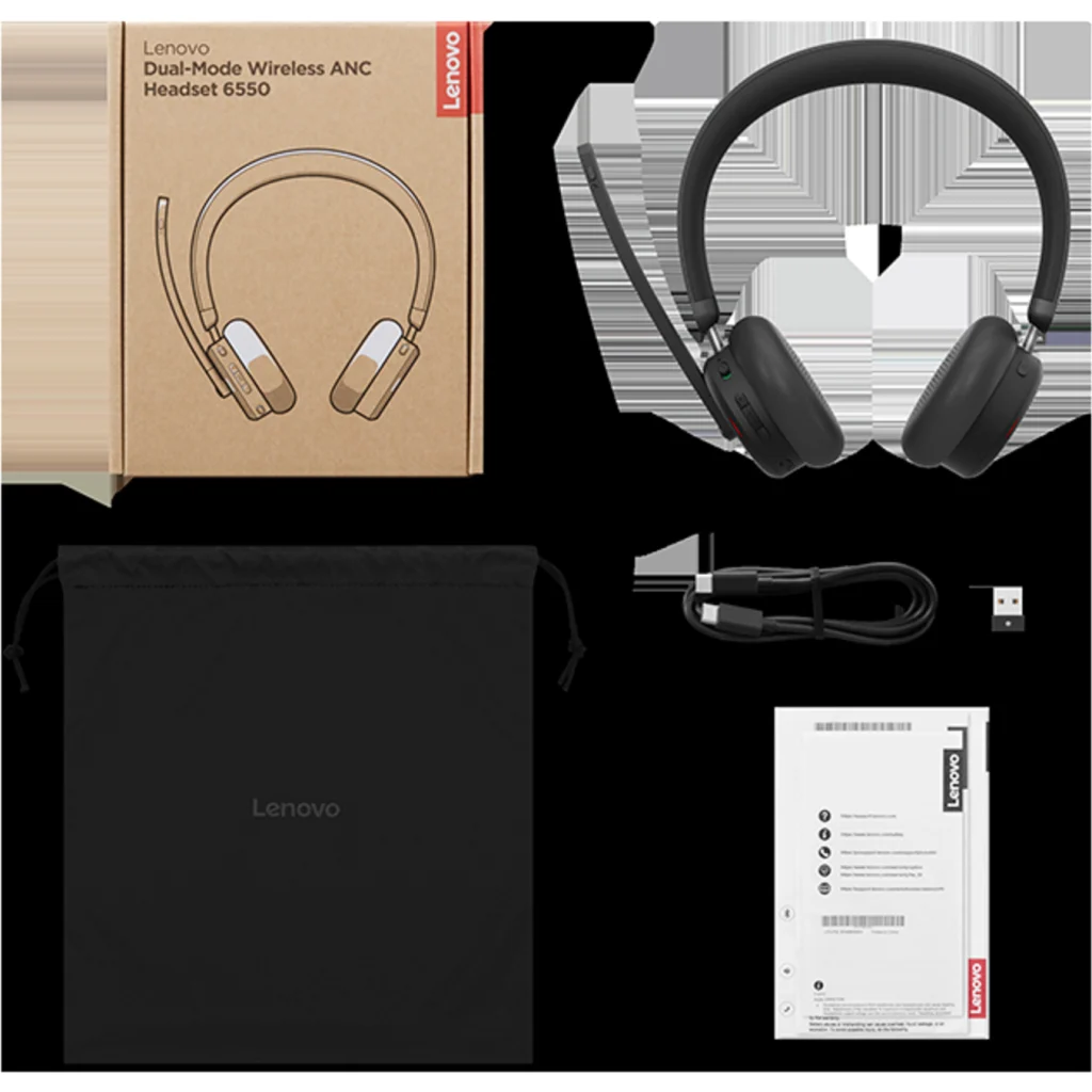 Imagen 5 de Audifono Lenovo Dual-Mode Wireless ANC 6550 USB-A Teams Bluetooth5.3