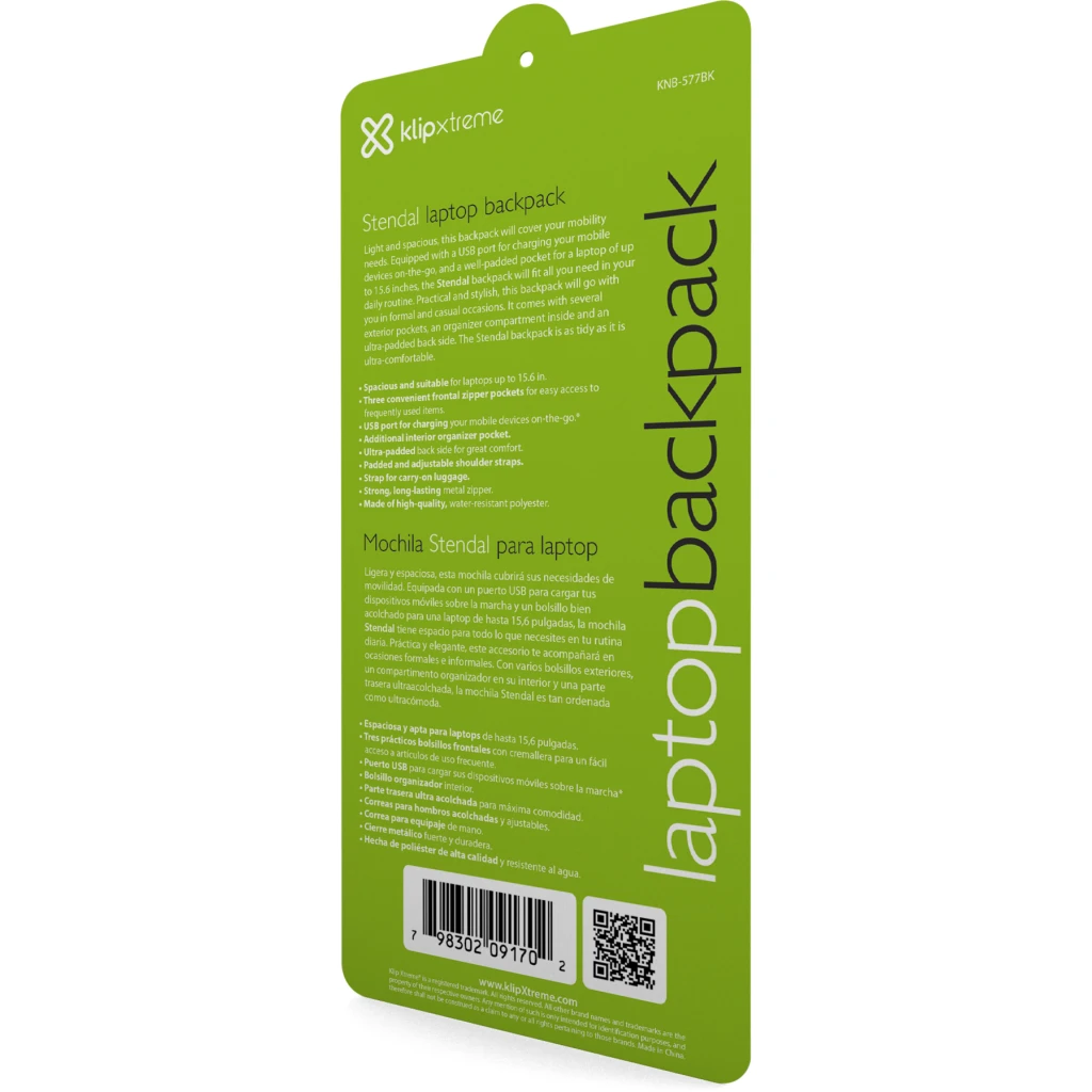Imagen 4 de Mochila para Notebook KlipXtreme KNB-577BK, hasta 15.6" Polyester Color negro