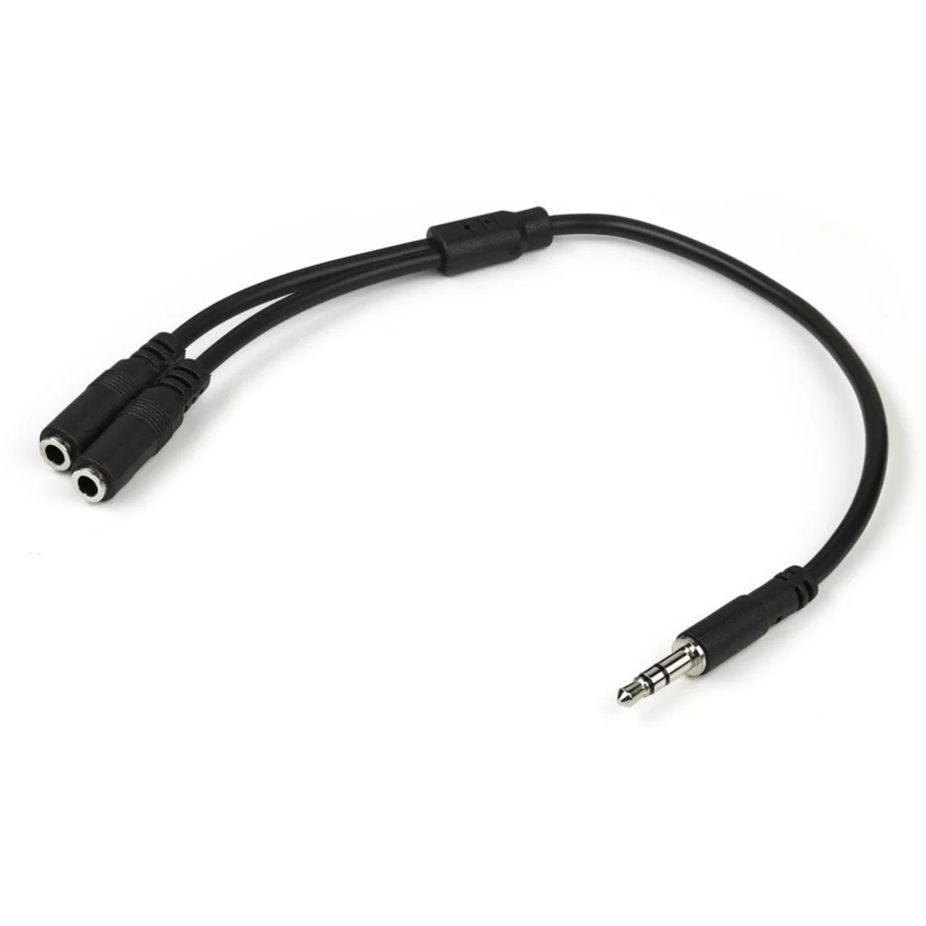 Cable de Audio Stereo Jack 3.5mm 1*M/2*H p3 Largo 0.2mts - Startech