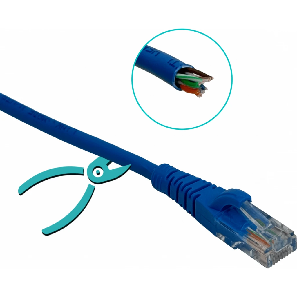 LINKMADE 5MT CAT5E AZUL LSZH CABLE PATCH INYECTADO MULTIFILAR