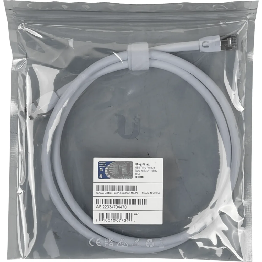 UBIQUITI 1mt Blanco F/UTP Cat5e Cable UACC-Cable-Patch-Outdoor-1M-W