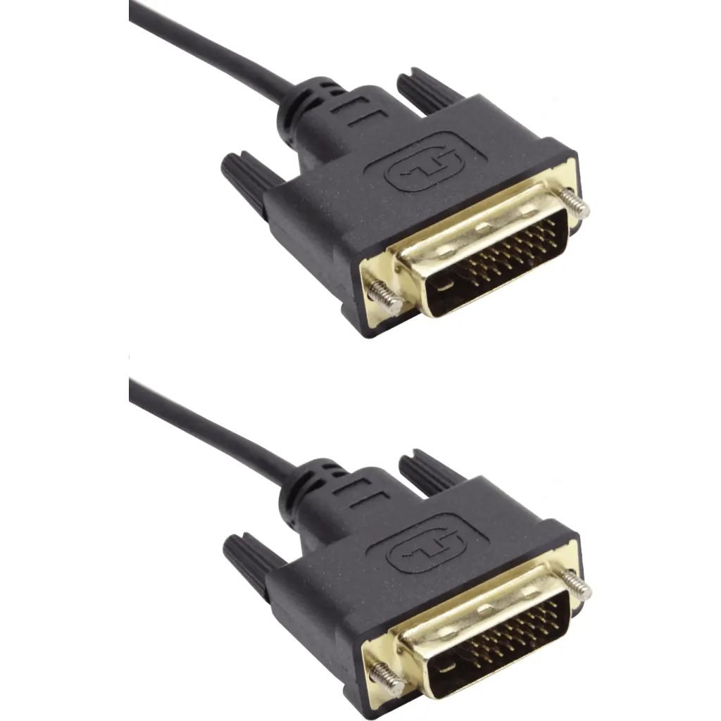 Cable de Video DVI-D 24+1 M/M Dual Link 1.8mts Color Negro
