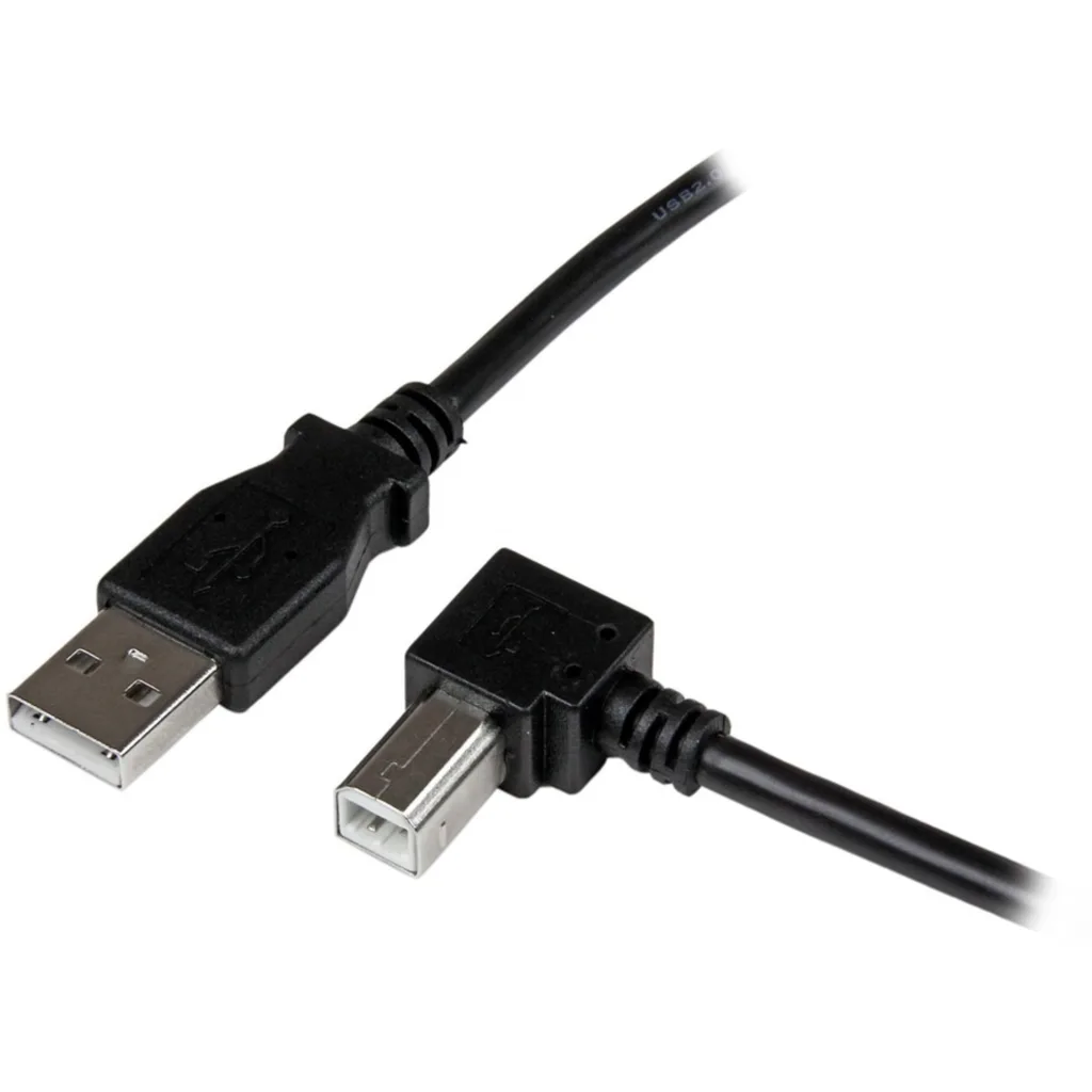 2m USB 2.0 A to Right Angle B Cable M/M