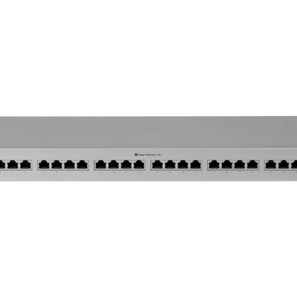 Imagen 2 de UBIQUITI 24-RJ45 Panel Protector Sobretension 20kA 10Gbps PoE++
