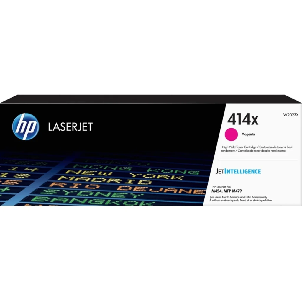 Cartucho de Tóner HP 414X Magenta Alto Rend LaserJet p/LaserJet ProM454dw-M479dw