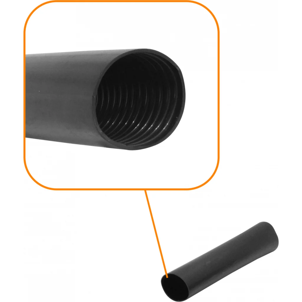 Imagen 1 de 37mm 16cm 2mm Negro Termo Contractil Termoretractil Rigido para Mufa