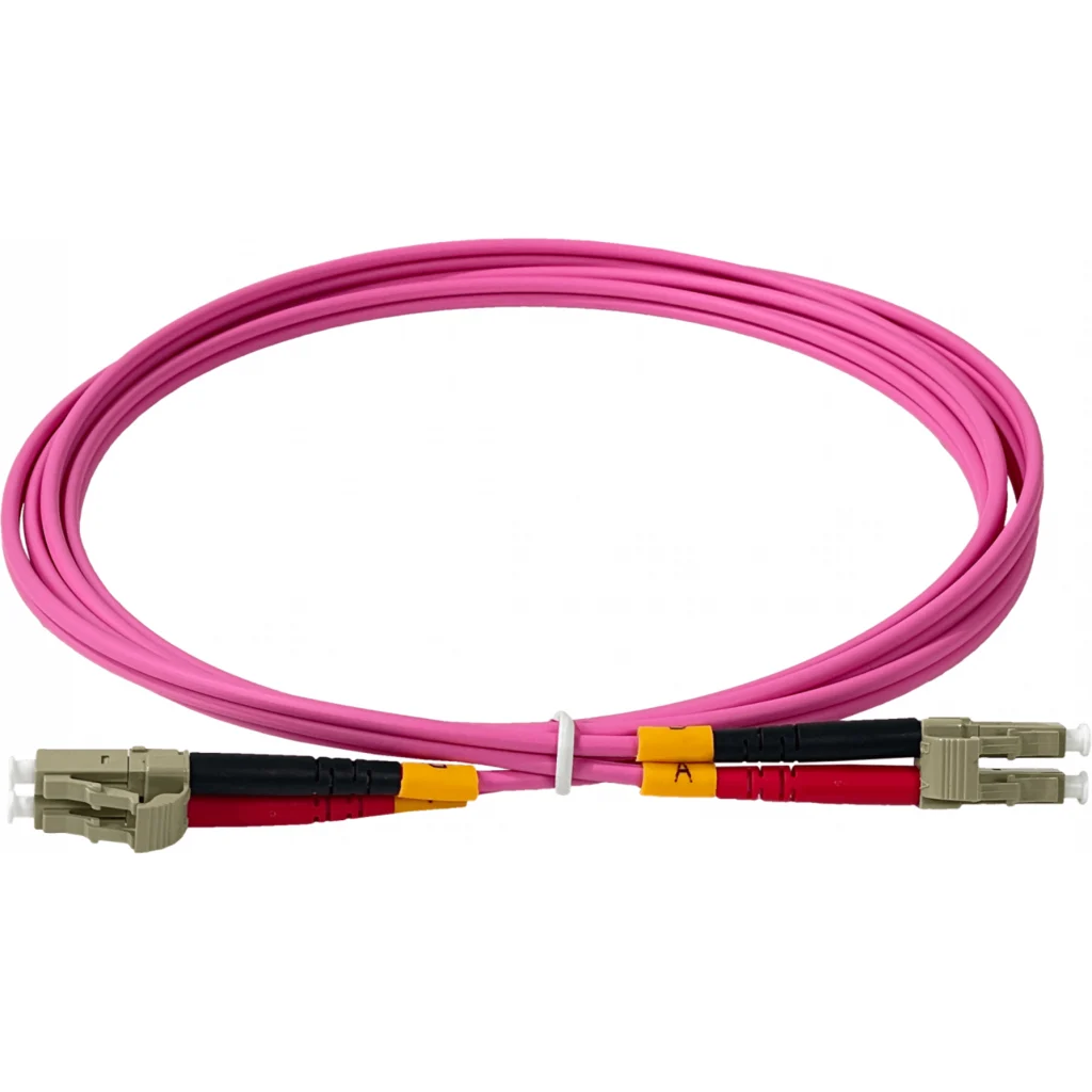 Imagen 1 de LSZH 2MT LC-LC OM4 MULTIMODO MM DUPLEX JUMPER FIBRA 50/125UM 3MM
