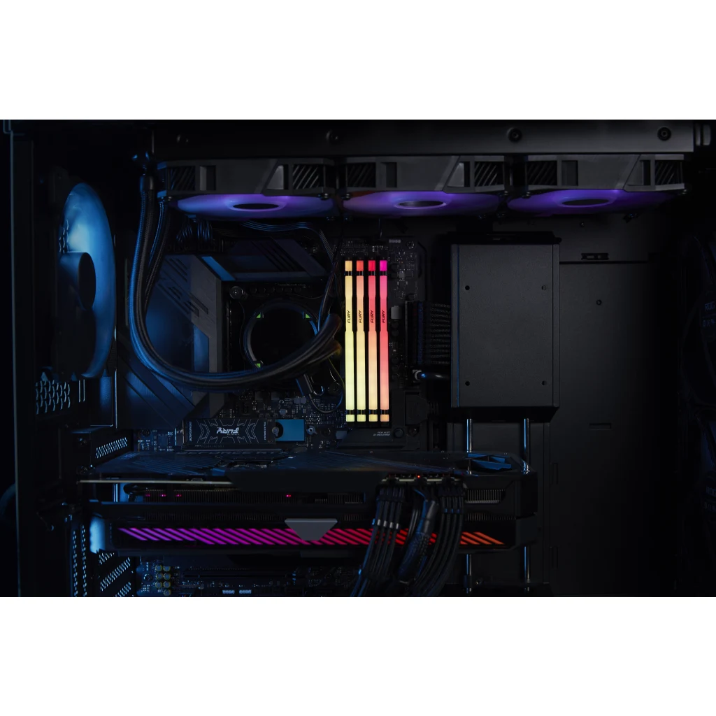 Imagen 6 de Memoria RAM 16GB DDR5 6400MHz DIMM CL32 1.4v 288p Kingston FURY Beast RGB Expo 