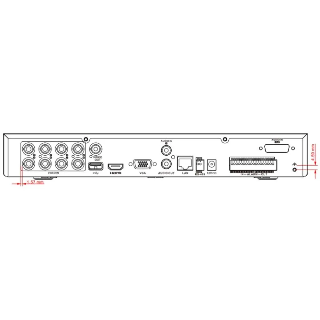 Imagen 2 de DVR Hikvision 08CH 3K/5MP Lite Acusense 1HDD 2WayAud con camaras compatibles