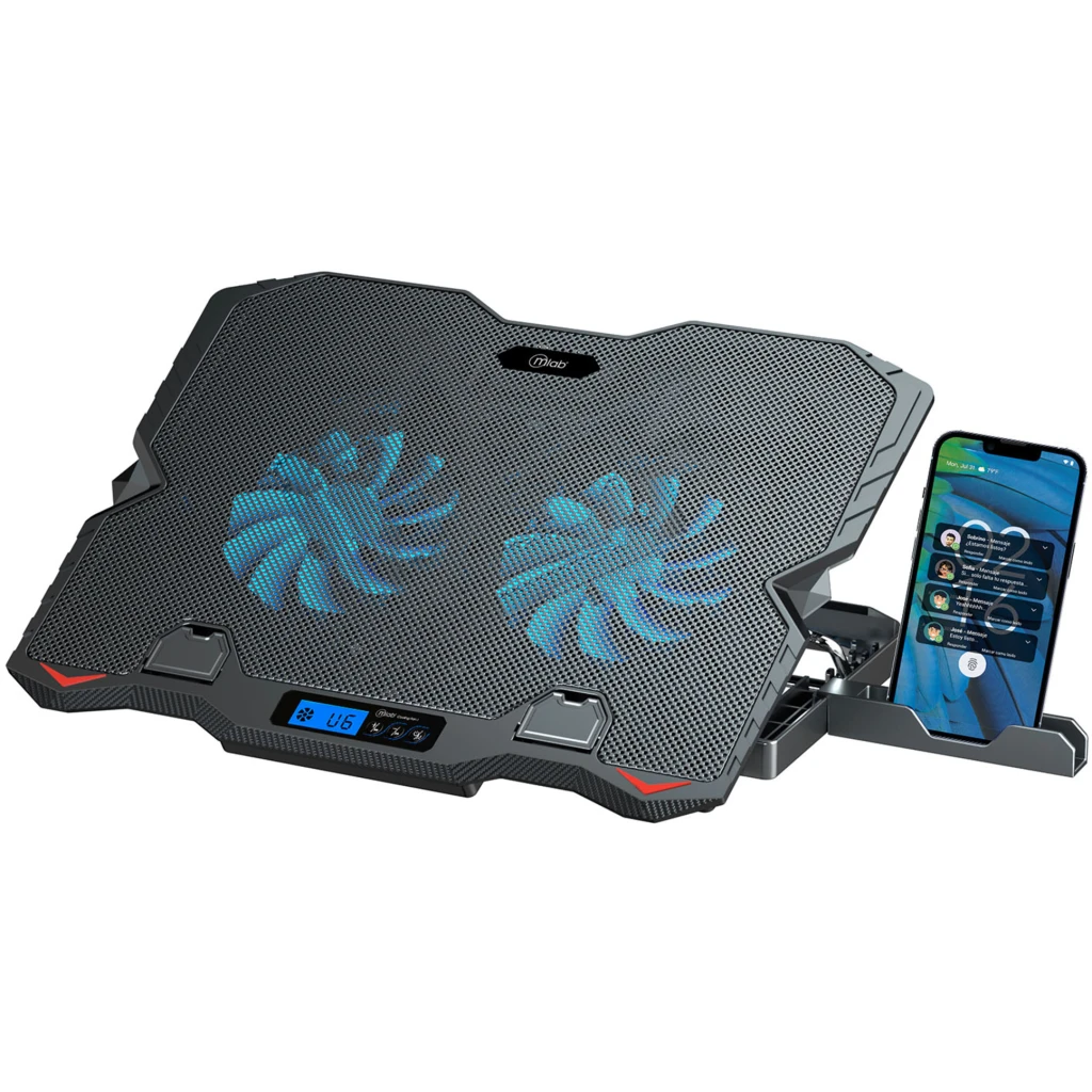 MLAB BASE VENTILADOR NOTEBOOK TWO BIG FAN 12,5 LCD DISPLAY SPEEDER