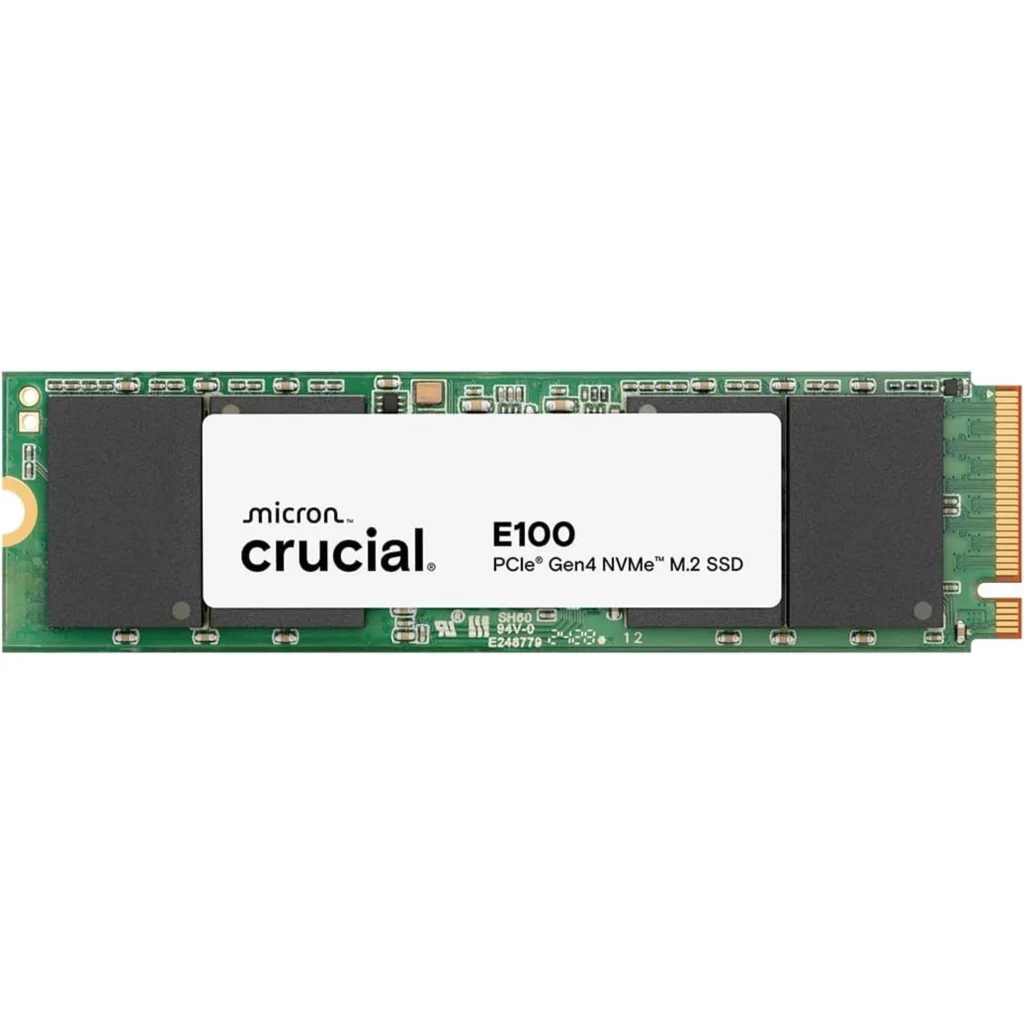 Unidad SSD Crucial E100 2TB M.2 22*80 NVMe PCIe Gen4*4 Lect 5000Mbs Esc4500Mbps