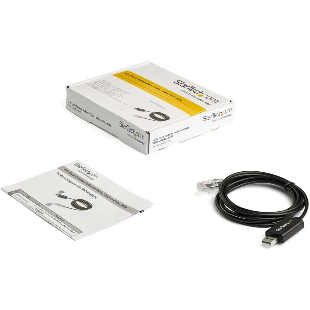 Imagen 4 de Cable Adaptador StarTech USB Type-A a RJ45 M/M 1.8mt MacWinLnx p/consola Cisco