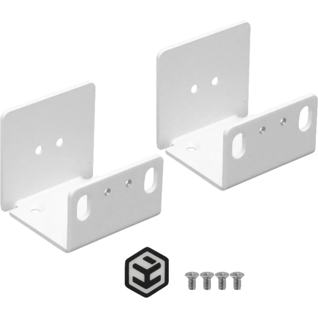 Imagen 1 de Kit de montaje rack MikroTik 2 en 1 para instalar dos equipos compatibles en rack de 10 pulgadas. Ordena y profesionaliza la instalación.