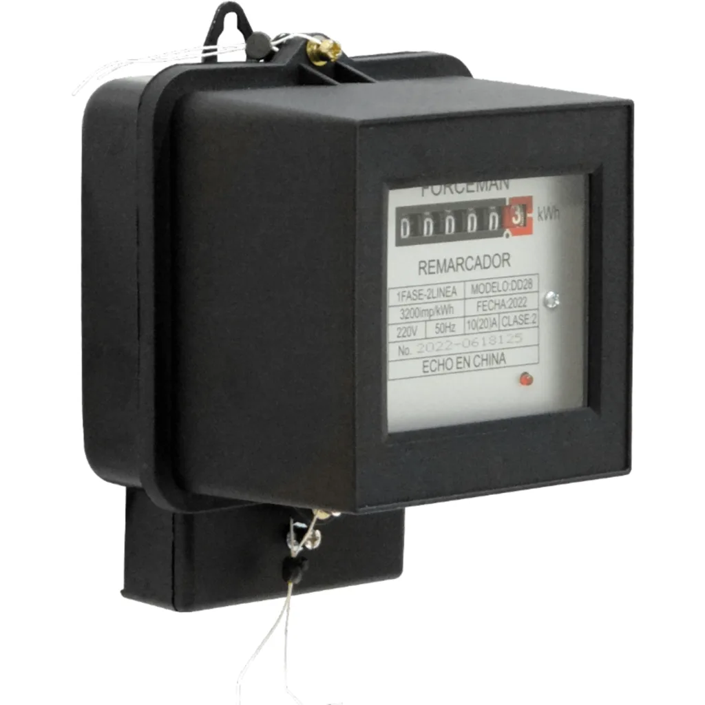 Remarcador kWh 1-Fase 50Hz 20A Medidor de Consumo Electrico