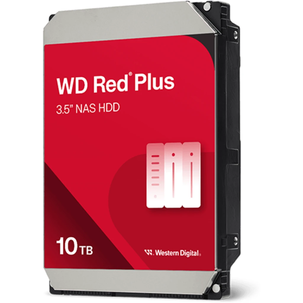 Disco Duro Western Digital Red Plus NAS 10TB 3.5"" 7200RPM SATAIII 512MB p/NAS