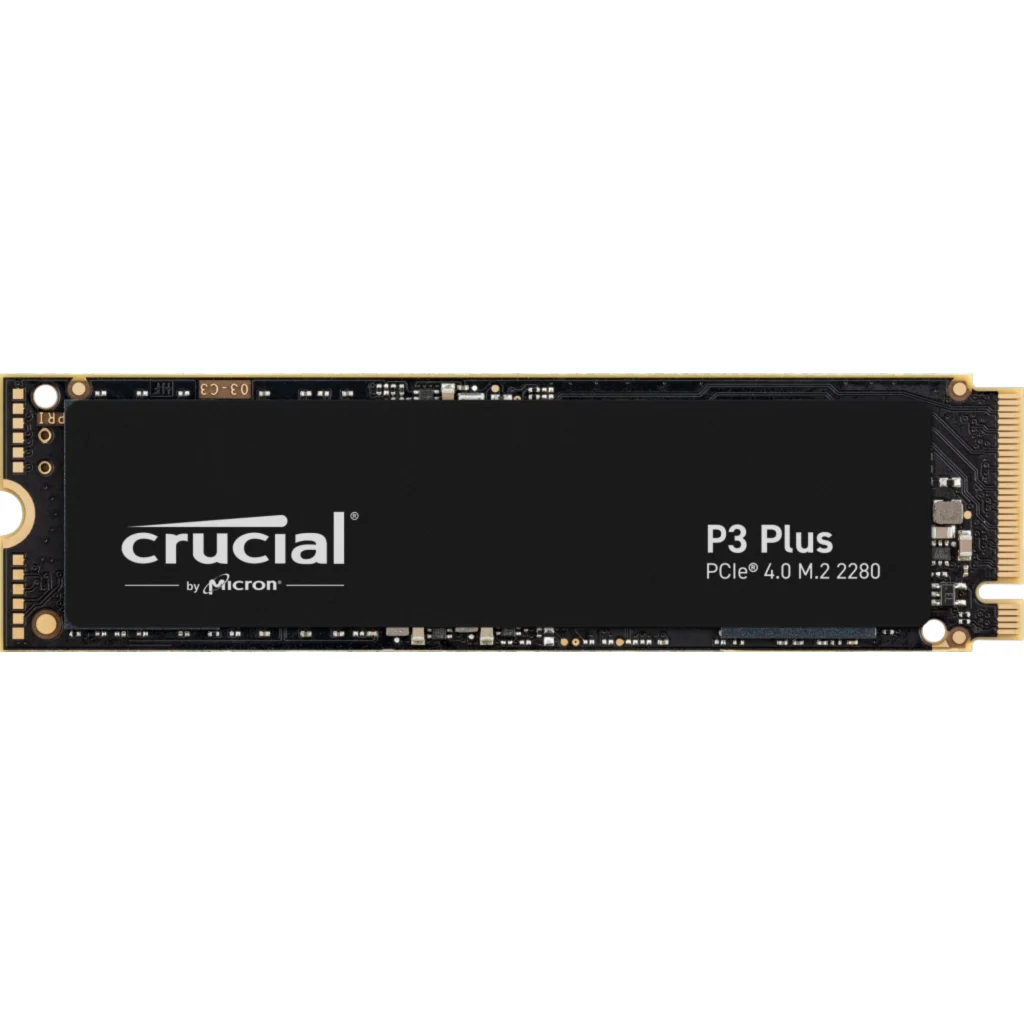 Unidad SSD Crucial P3 Plus 4TB M.2 22*80 PCIe4.0x4 Lec 4800MB/s Esc 4100MB/s