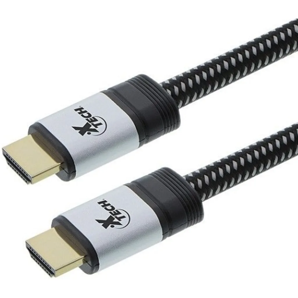 Cable HDMI v2.0 M/M 2160p 60Hz 30A Trenzado Alta veloc 1.8mts Negro - Xtech