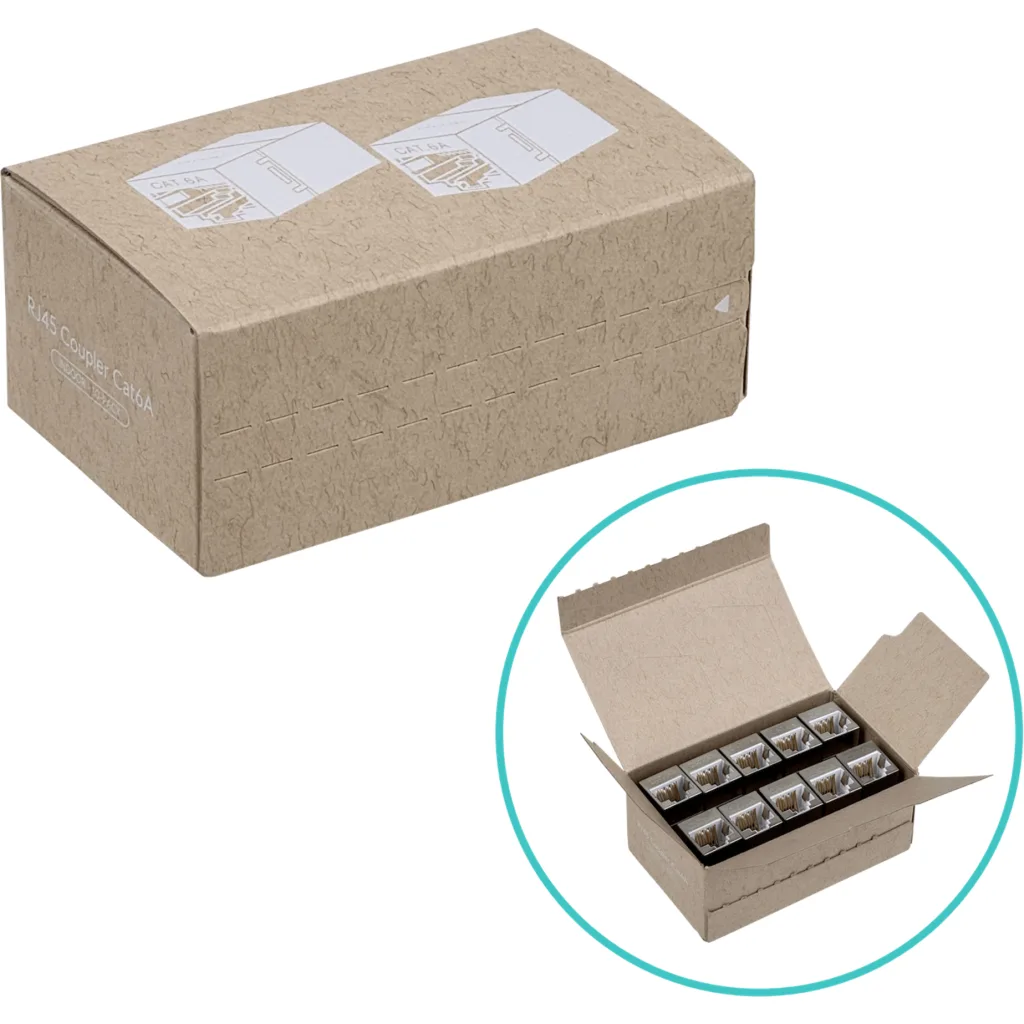 Imagen 2 de UBIQUITI 1un Copla Cat6A RJ45 Blindada Hembra-Hembra Union