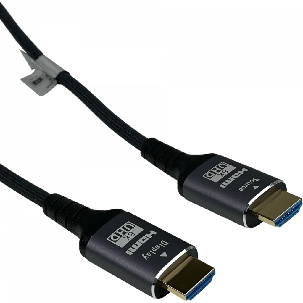 Cable HDMI v2.0 M/M 4K 8K 3D Cable Fibra Optica 80mts Color Negro
