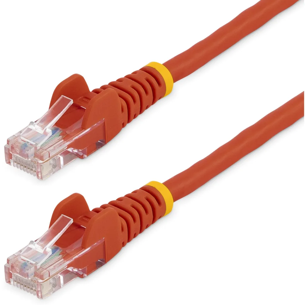 0.5m Red Snagless Cat5e Patch Cable