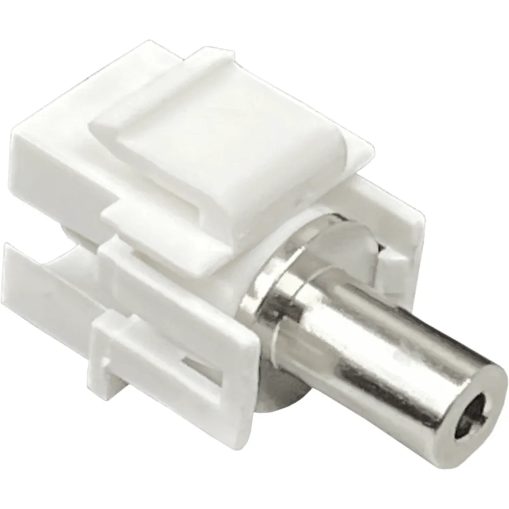 Imagen 2 de 3.5mm Keystone Audio-Hembra-Hembra 3,5mm-HH Blanco Phone-1/8