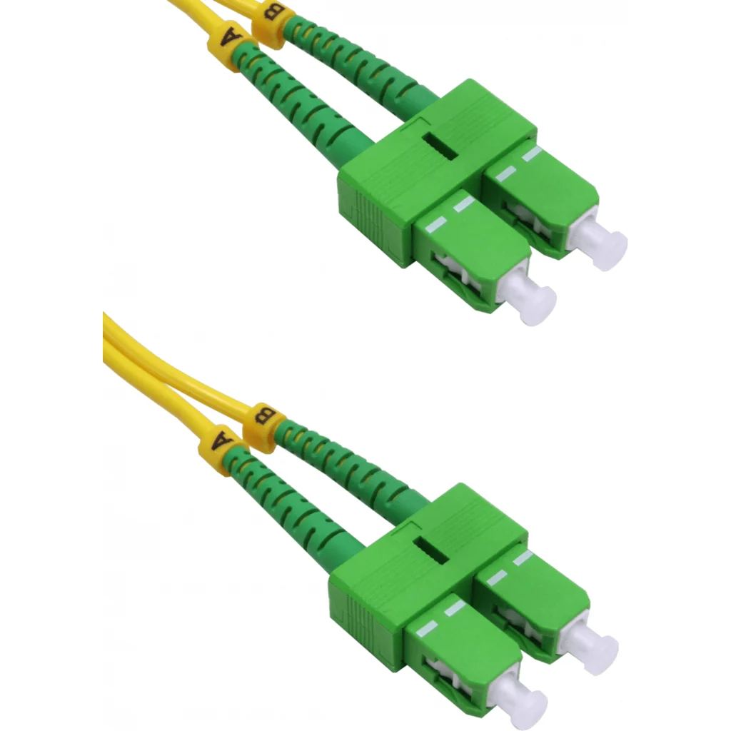 Imagen 1 de 1mt SC/APC-SC/APC MonoModo SM Duplex Jumper Cable Fibra 9/125um LSZH