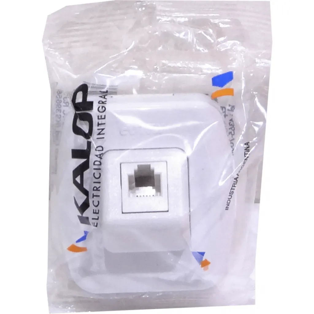 Imagen 3 de KALOP Roseta RJ11/RJ14 6P4C Telefono Sobrepuesta Tekna Blanca KS39656
