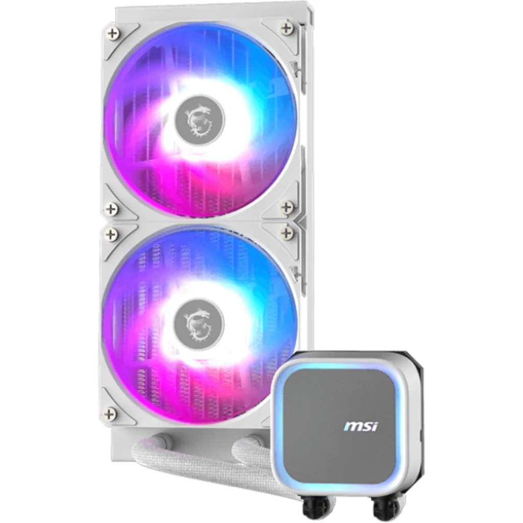 Imagen 1 de Refrigeración Líquida MSI MAG CORELIQUID A13 240 LGA1851 AM5 2*120mm Color Blanc