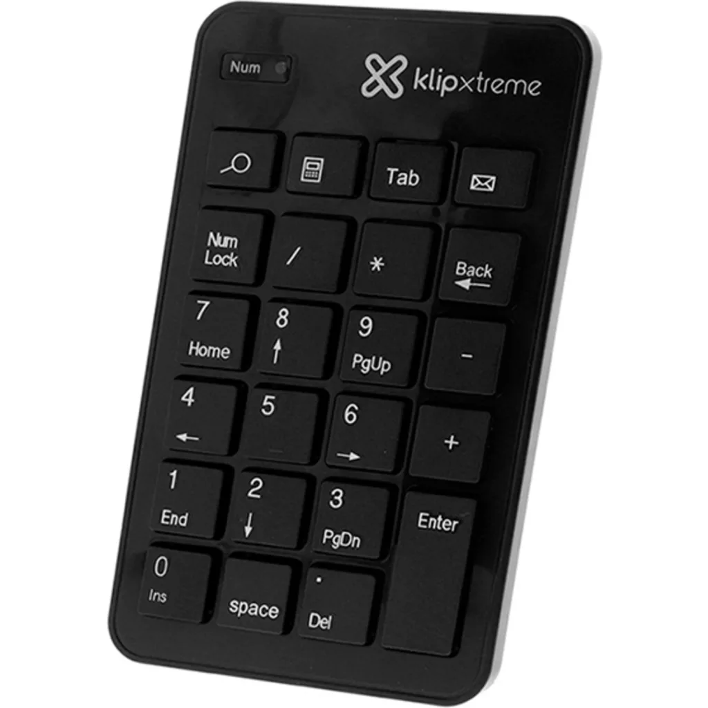 Teclado Numérico Inalámbrico KlipX KPN-110 2.4 Ghz USB2.0 Color Negro