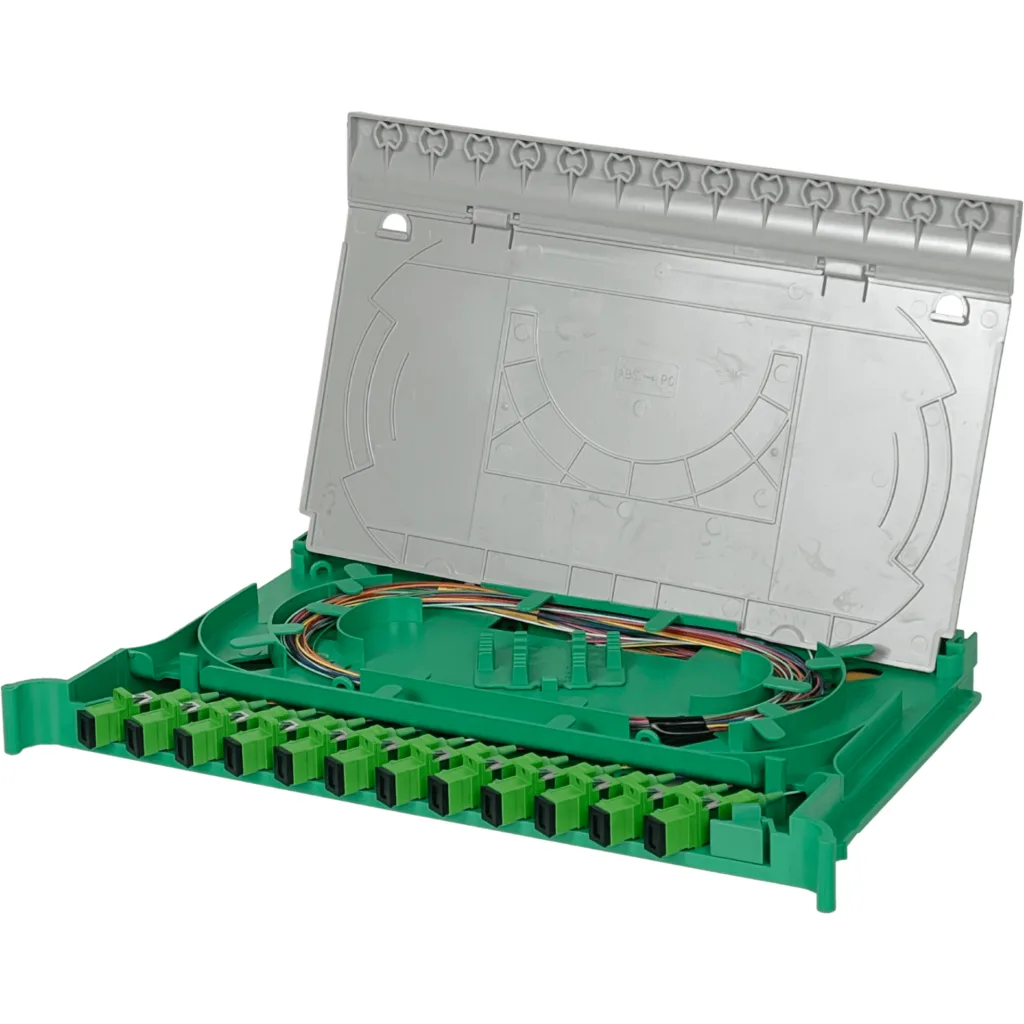 Imagen 1 de Bandeja 12-SC/APC para Cabecera tipo ODF incluye pigtails-SM y coplas