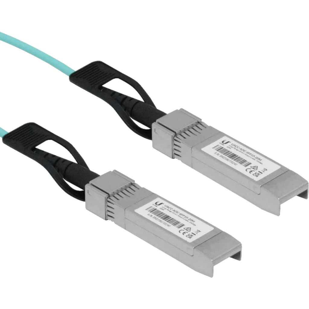 Imagen 1 de UBIQUITI 20mt SFP+10Gbps Cable 3mm Fibra-MM Directa UACC-AOC-SFP10-20M